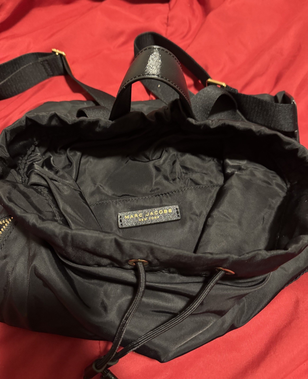 Marc Jacobs Black Nylon Drawstring Backpack With … - image 4