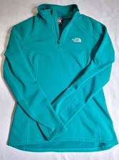 The North Face Womens Quarter Zip Fleece Pullover Small Stretch Mock Neck Top