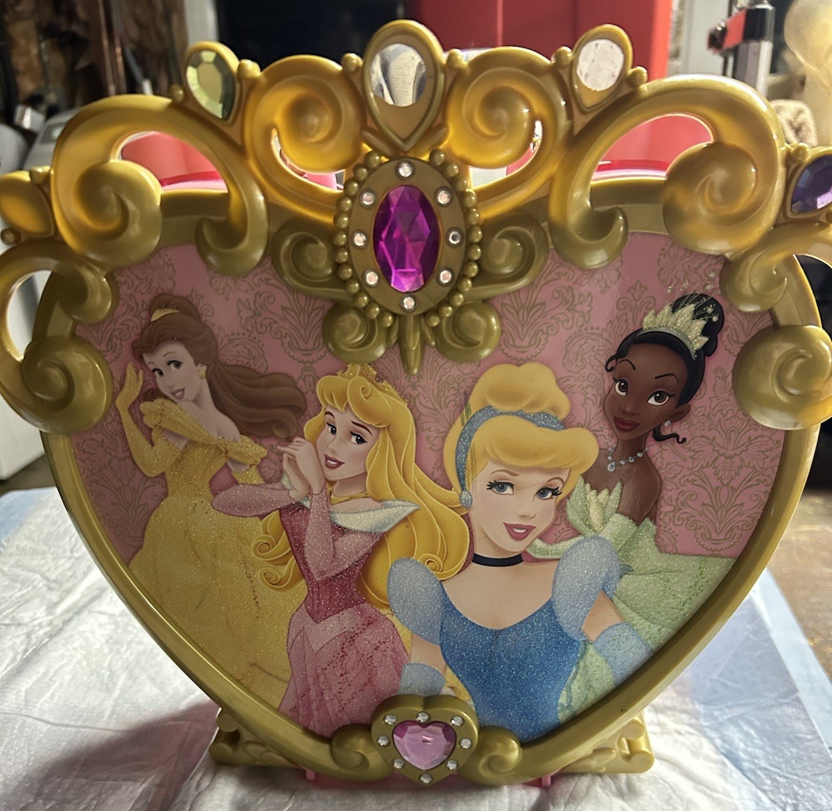 RARE DISNEY Princess Carry Case Jewelry Box Vanity Mirror. | eBay