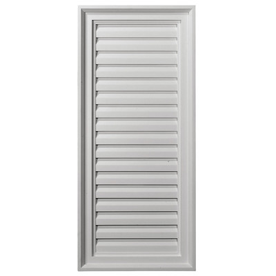 Ekena Millwork 16W X 33H Rectangle Urethane Gable Vent Louver Functional