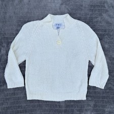 Vintage 80s TOI Sweater Off White Knit Grandma Chic Cottagecore Pullover M