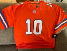 Bo Nix #10 Denver Broncos Men's XL Authentic NFL Jersey Orange Stitched