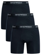 Image of Emporio Armani Men's 3 Pack Stretch Boxer Briefs, Blue