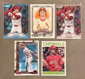 MLB BASEBALL TOPPS 2025 THOMAS SAGGESE ROOKIE CARD LOT ST. LOUIS CARDINALS
