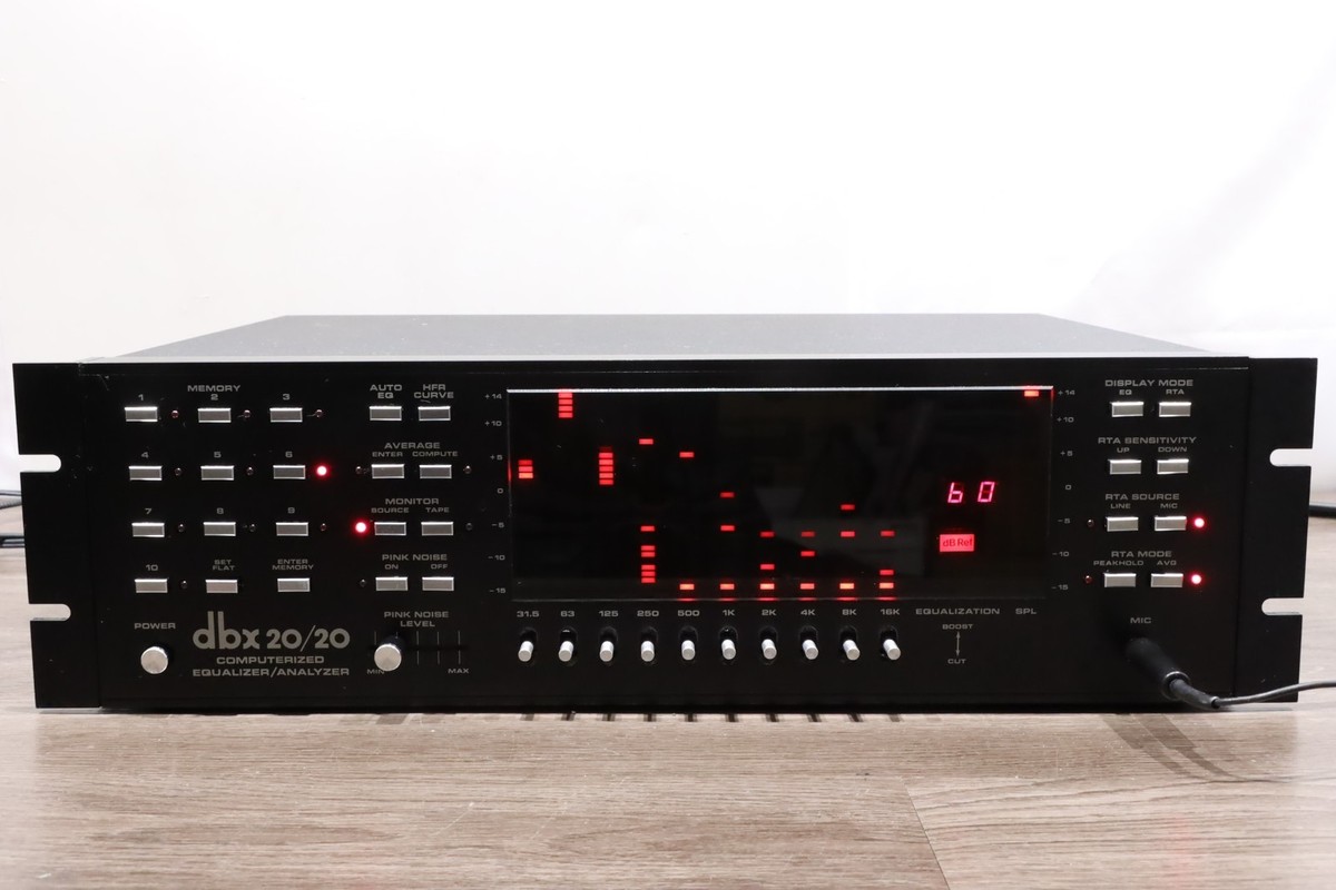 dbx 20/20 Computerized EQUALIZER ANALYZER 117V with Rack Mount Ear