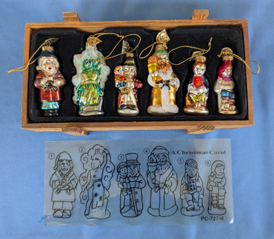 2004 Thomas Pacconi Classics wooden crate w/5 vintage Christmas