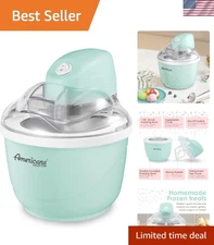 Versatile 1 Quart Automatic Ice Cream Maker with Ingredient Chute - Spearmint