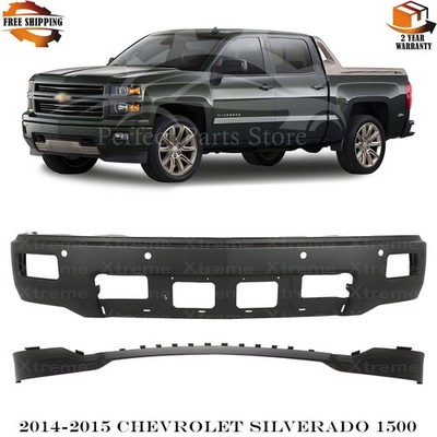Front Bumper Paintable & Valance Textured For 2014-2015 Chevrolet Silverado 1500