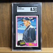 1981 Topps Kirk Gibson Rookie Card #315 SGC 8.5 NM-MT++. rookie card picture