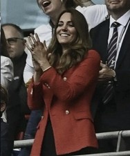 ZARA RED TEXTURED TWEED DOUBLE-BREASTED BLAZER SIZE XL No Return