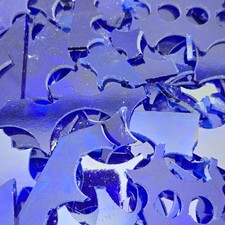 132 136 Medium and Dark Blue Transparent 96 COE Scrap Glass 8 ounce Oceanside