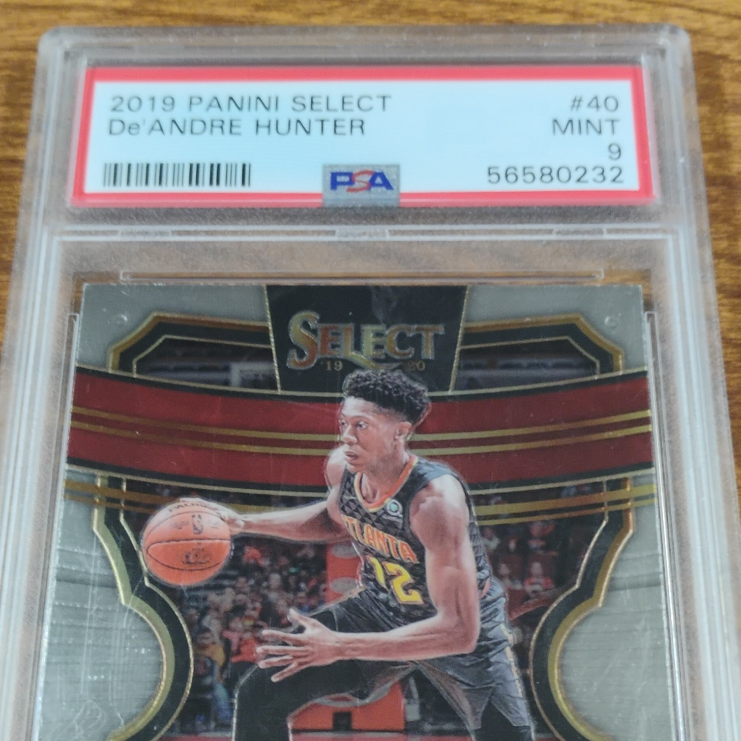 2019-20 Panini Select Concourse De'Andre Hunter #40 RC Base PSA 9 Hawks