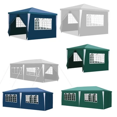 MARKENLOS Pavillon mit Seitenteilen Wasserdicht Partyzelt Gartenzelt UV Schutz 3x3/3x6m