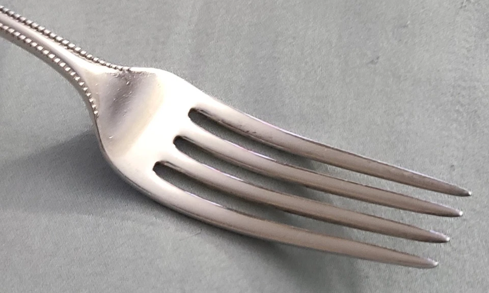 Juego de 6 tenedores de cena antiguos Gorham Lancaster de plata de ley, escritura mono F Foto 3 de 4