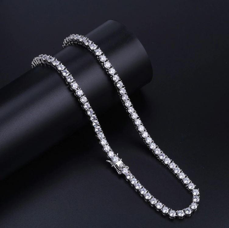 Elegant SPARKLE 3MM 925 Sterling Silver Tennis Choker 929771