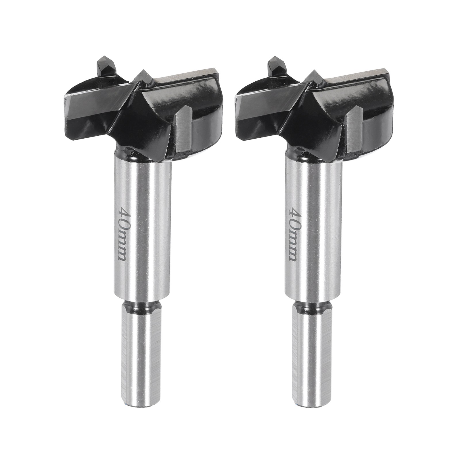 2pcs Forstner Drill Bit 40mm (1-9/16") K30/C1 Carbide Wood Hinge Hole Opener