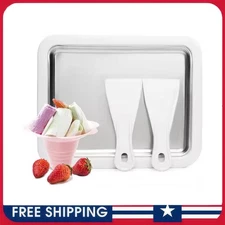 Rolled Ice Cream Maker Mini Instant Cold Plate Ice DIY Frozen Treats Yogurt