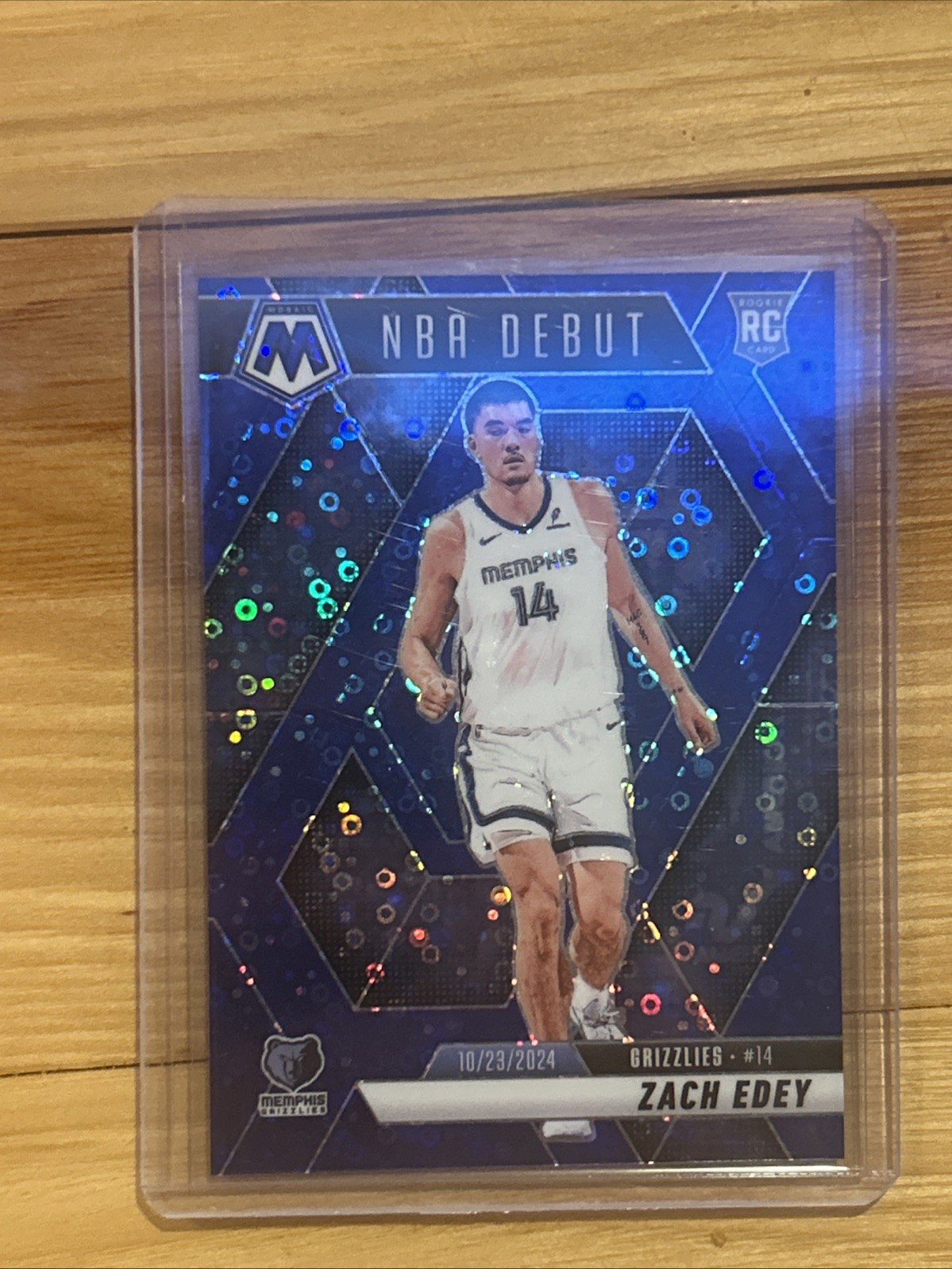 2024-25 Panini Mosaic NBA Debut Zach Edey #251 Blue Disco /85