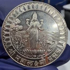 999 Silver Shri Mahalaxmi Lakshmi Coin 26g Indian Religious Medallion R04