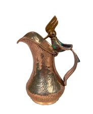 Vintage Los Castillo Malachite Lapis Bird Pitcher