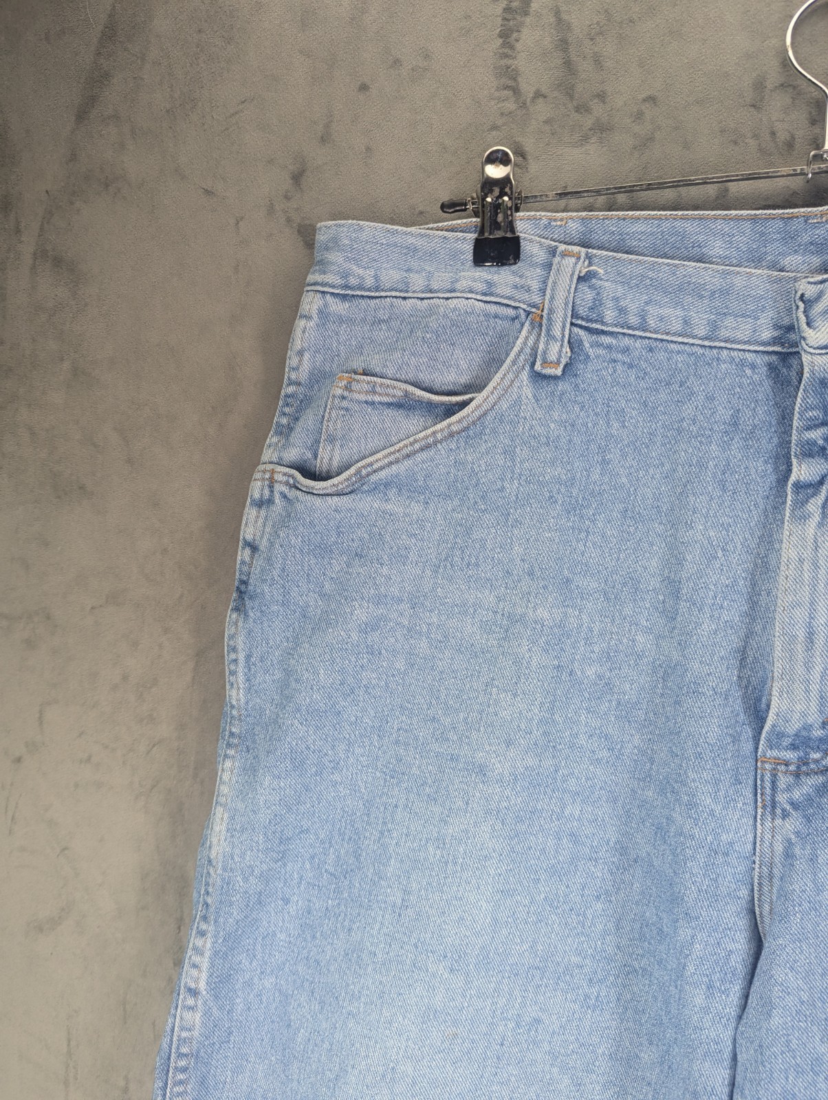 Wrangler Denim Shorts Men's Size W38 Blue Workwear 100% Cotton Pockets USA image 4