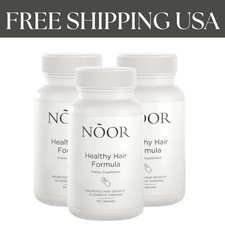 3 Pack NOOR HAIR Healthy Hair Formula,Hair Growth Suplement Supportig Thick Hair