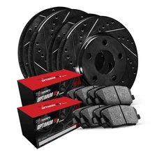 R1 Concepts Whun2 73011 R1 Brake Rotors   D S   Black W  Optimum Oe Pads