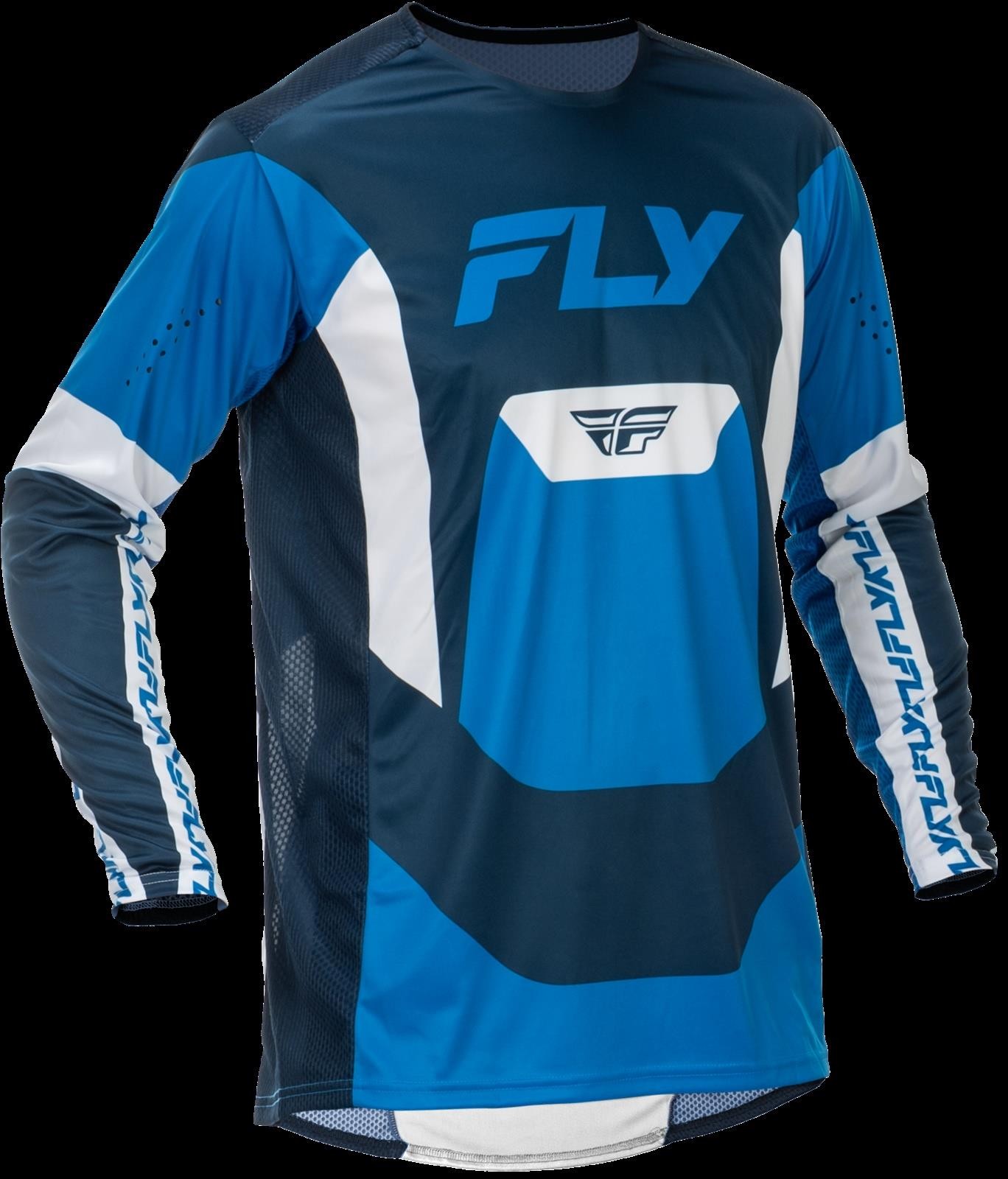 Fly Racing Lite MX Jersey Blue White Adult Motocross Off-Road Enduro