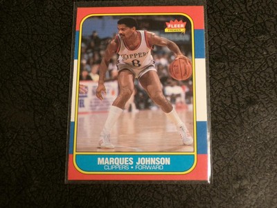 1986-87 Fleer #54 MARQUES JOHNSON card! CLIPPERS!