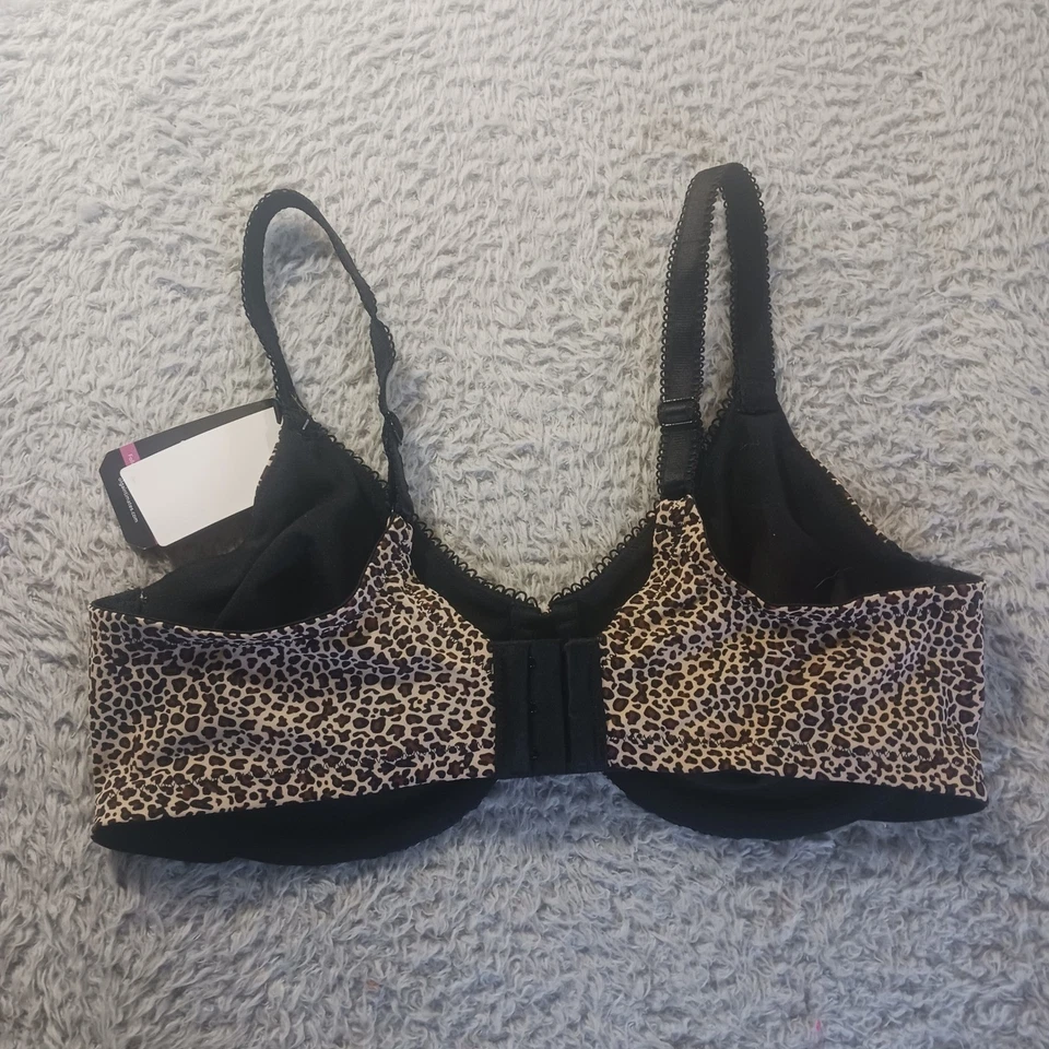 Sujetador Olga Luxury Lift Lace 35063M 38D Leopardo Estampado Animal Nuevo con Etiquetas Soporte con Aros Foto 3 de 4