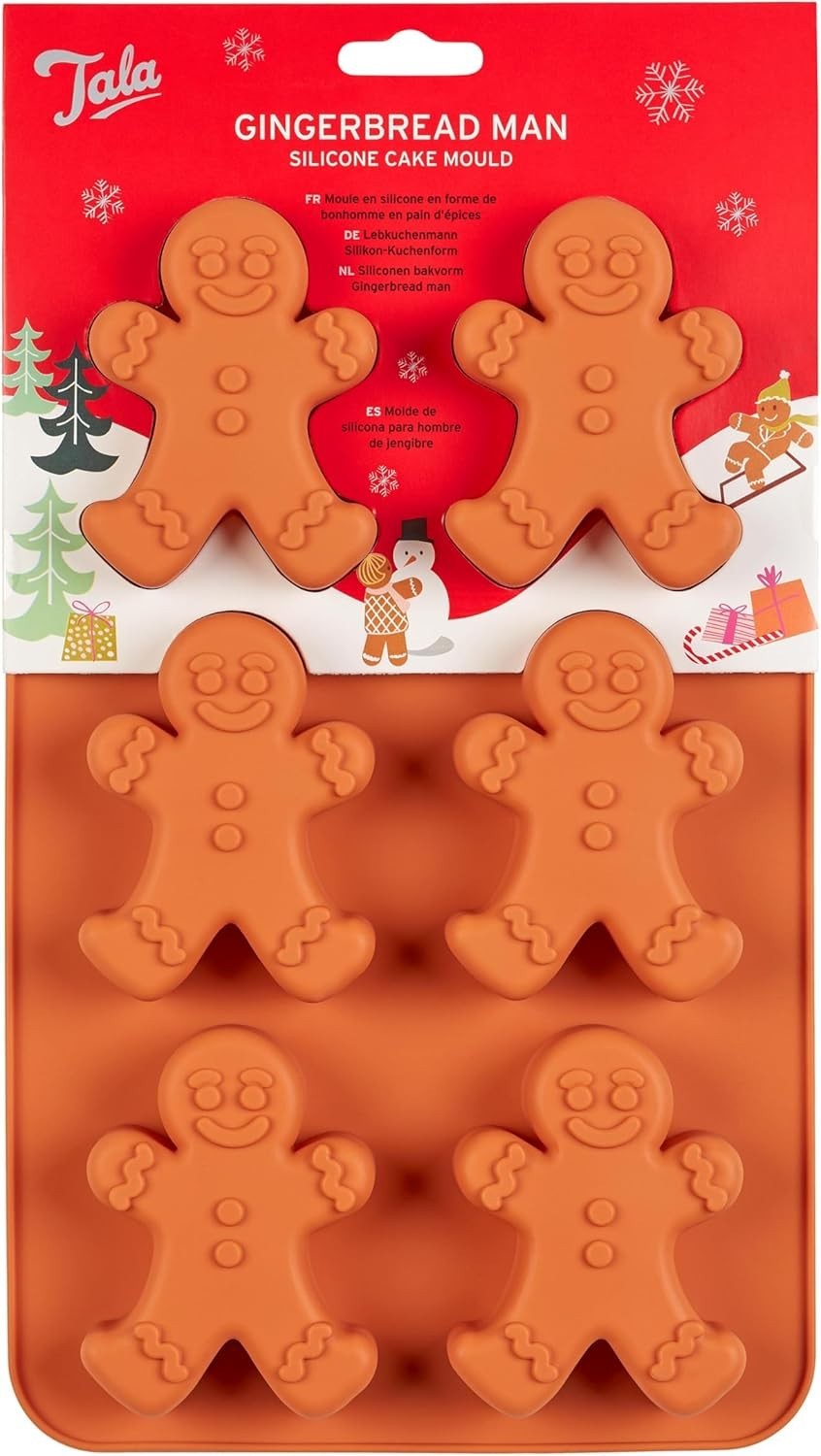 Tala Silicone Gingerbread Man Cake Mould Makes 6 Single Homemade Baking New
