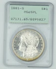 1881-S PCGS MS65PL Morgan Silver Dollar Ratter Holder True PL