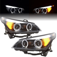 Angel Eyes LED Scheinwerfer Set Schwarz f�r BMW 5er E60 E61 2003�2007