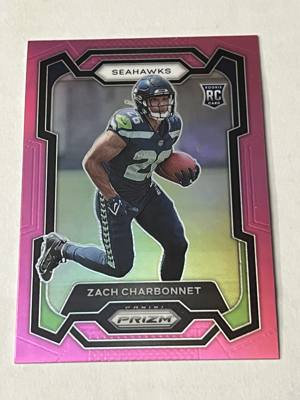 2023 Panini Prizm - Rookies Zach Charbonnet #392 Pink Prizm (RC)