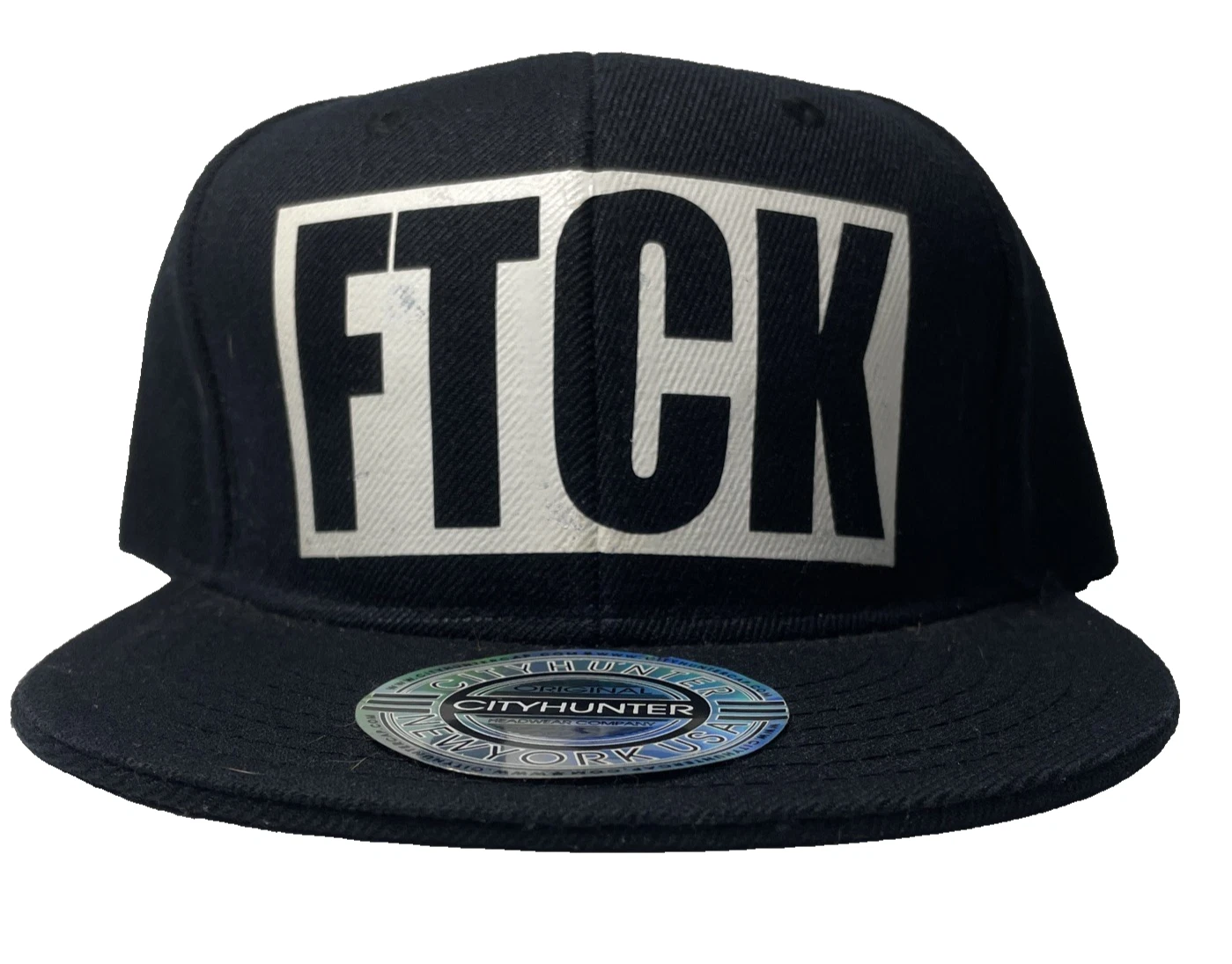City Hunter FTCK Headware Japanese Manga Hat Baseball Cap Snapback Black
