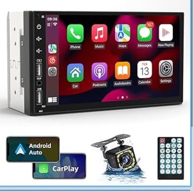  Leadfan Double Din Car Stereo Radio Apple Carplay&Android,7inch HD Touchscreen