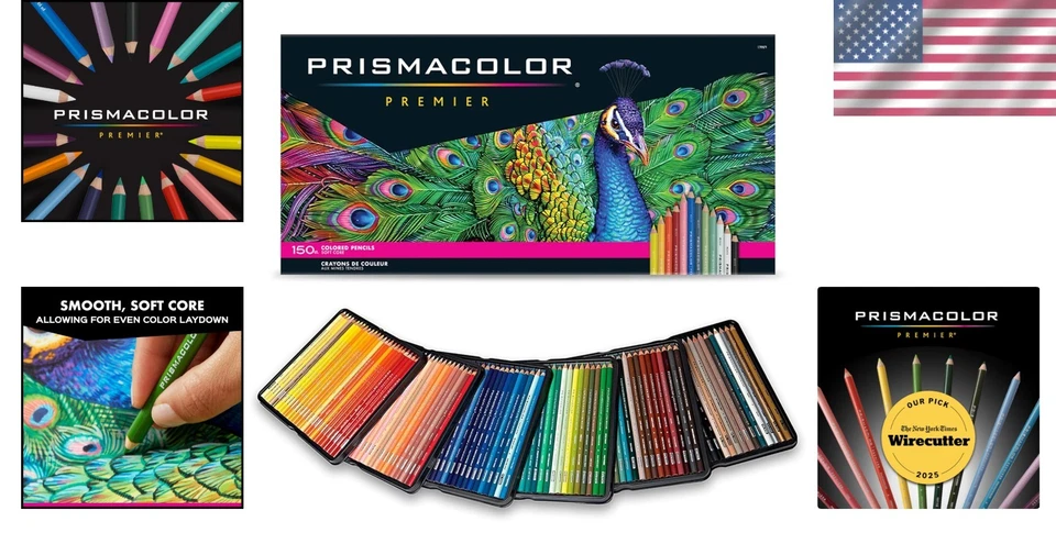 Soft Core Colored Pencils 150 Pack - Rich Pigments - Image 2 of 4