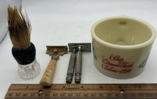 Old Spice Shaving Mug Cup Ship Grand Turk Salem 1786 Shulton USA Vintage Lot