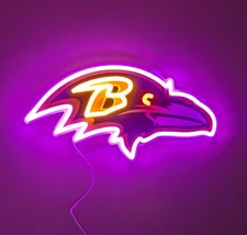 Baltimore Ravens - NEON LIGHT UP - LED Big Team Logo Sign - Free Shipping!