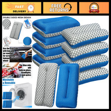Two-Sided Microfiber Bug Tar Scrubber Sponge - Scratch-Free Car Wash 10 Pcs