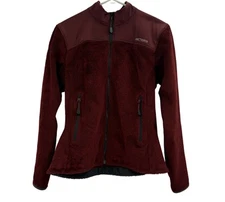 Arc'teryx Jacket Womens Medium Burgundy Fleece Full Zip Outdoors Made In Canada