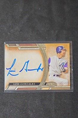 2015 Topps Tier One - Acclaimed Autographs Luis Gonzalez #AA-LG 102/249 (AU)