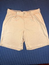 PGA Tour Mens Khaki Tan Golf Shorts Performance Stretch Size 36 Flat Front