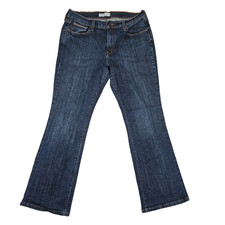 Levi's 515 Boot Cut Jeans Womens 12 M Blue Dark Wash Denim High Rise Casual EUC