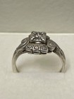 Kims Jewelers Sterling Silver Antique Design Diamond Ring (Size 6.5) — photo 5