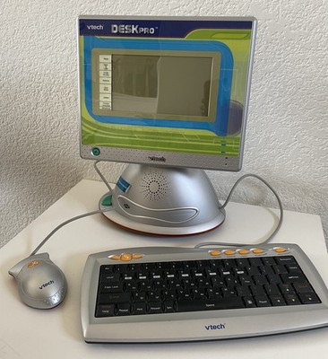 Vintage Vtech Desk Pro learning keyboard & mouse w/ 3 games Tested Works