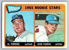 1965 Dodgers Rookie Stars Al Ferrara, John Purdin #331 RC