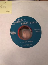 Bobby Darin, Scripto presents Bobby Darin ~ 1962 Capitol Custom 45 EP