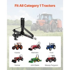 VEVOR 3 Point Trailer Hitch with 2 in Receiver, 3pt Quick Hitch Attachment, Heav