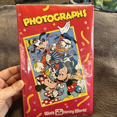 Disney Vintage Mickey Mouse & Friends  Photo Album Red Yellow Goofy Donald